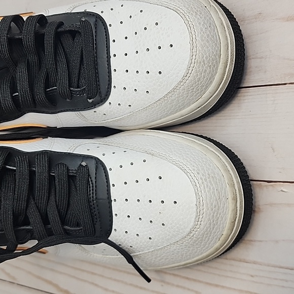 White Black and Orange Nike Air Force 1 - Picture 6 of 7